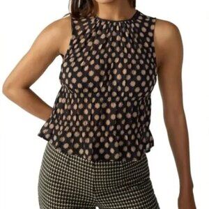 Sanctuary Smocked Medallion Print Top